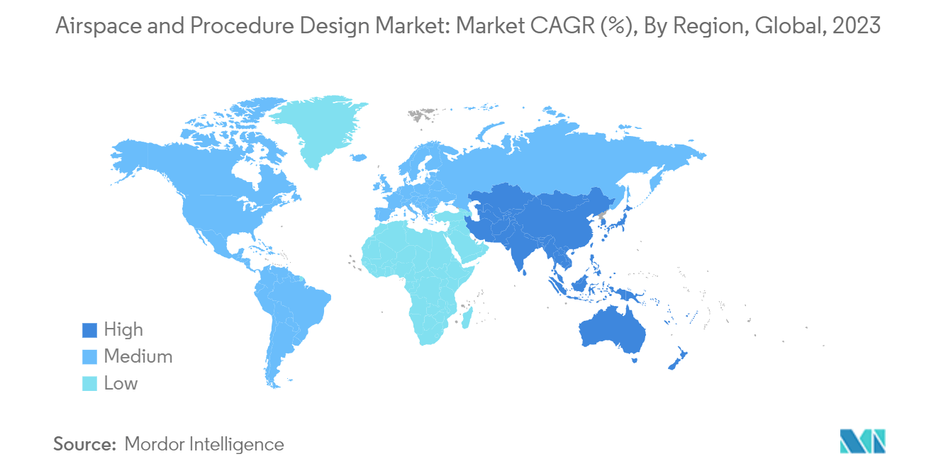 Airspace And Procedure Design Market Trends Airspace and Procedure Design Market: Market CAGR (%), By Region, Global, 2022
