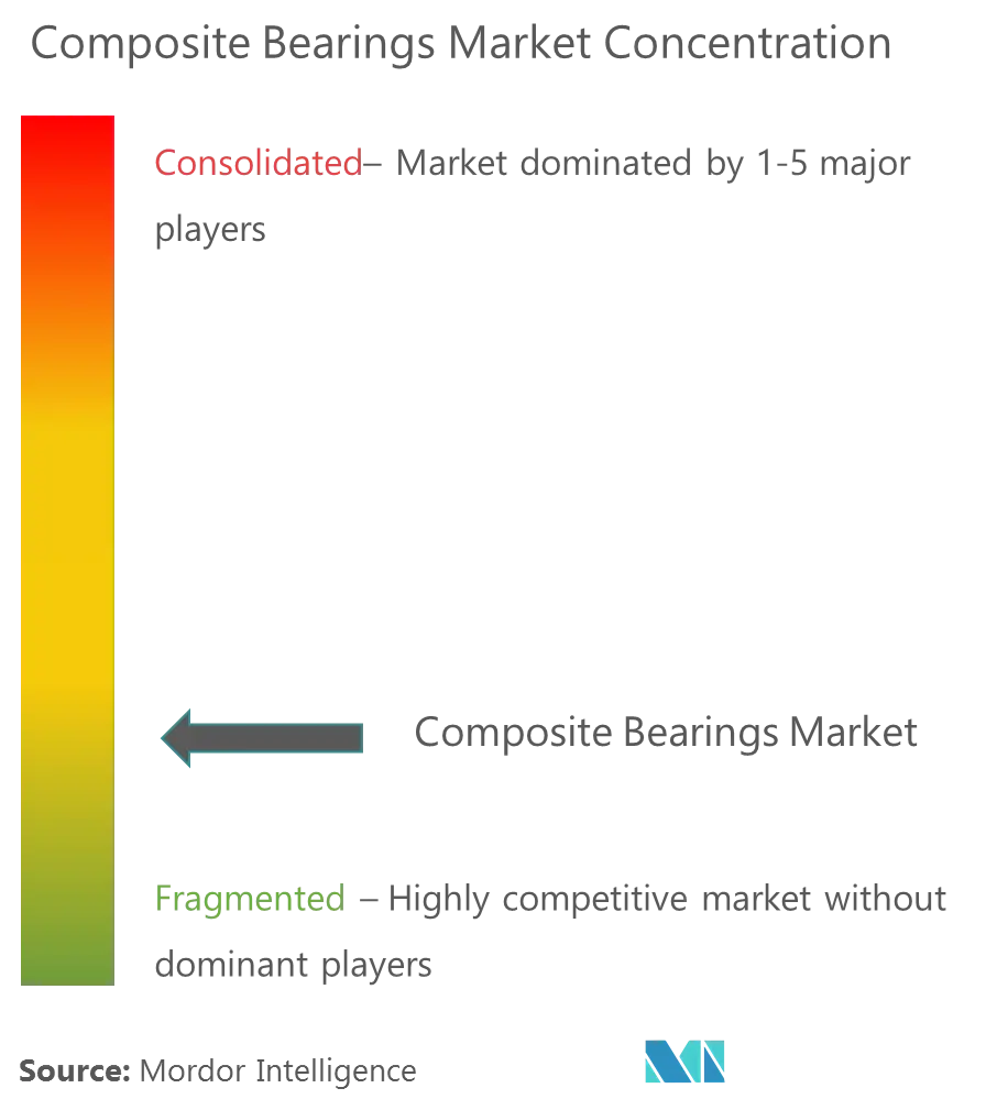 Composite Bearings Market Concentration GGB, SGL Carbon Gmbh, AST Bearings, CSB Sliding Bearings (India) Pvt. Ltd., and RBC Bearings