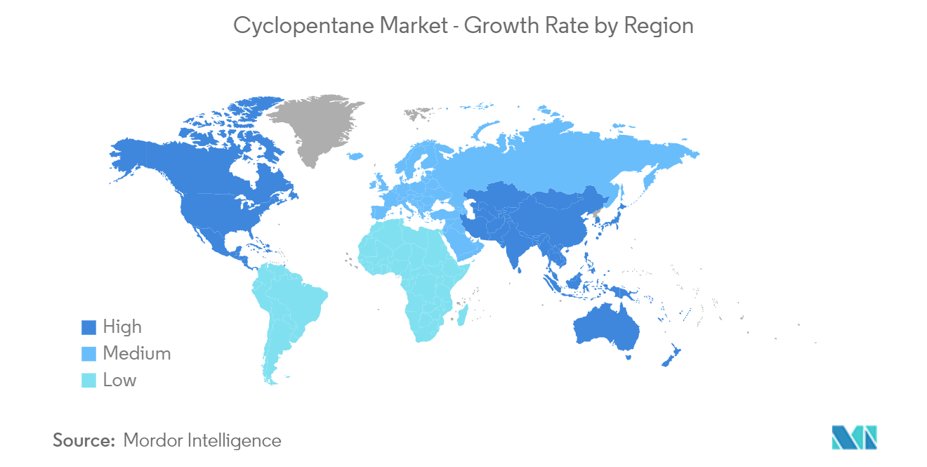 Cyclopentane Market Trends Cyclopentane Market - Growth Rate by Region