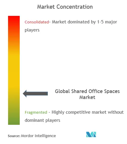 Shared Office Spaces Market Concentration