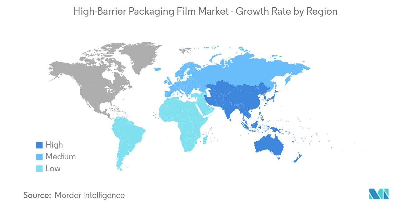 High-Barrier Packaging Film Market Trends High-Barrier Packaging Film Market - High-Barrier Packaging Film Market - Growth Rate by Region