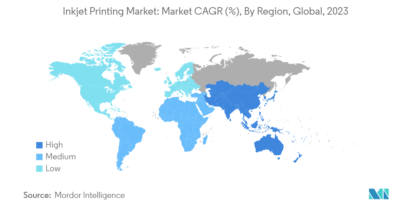 Inkjet Printing Market Trends Inkjet Printing Market: Market CAGR (%), By Region, Global, 2023