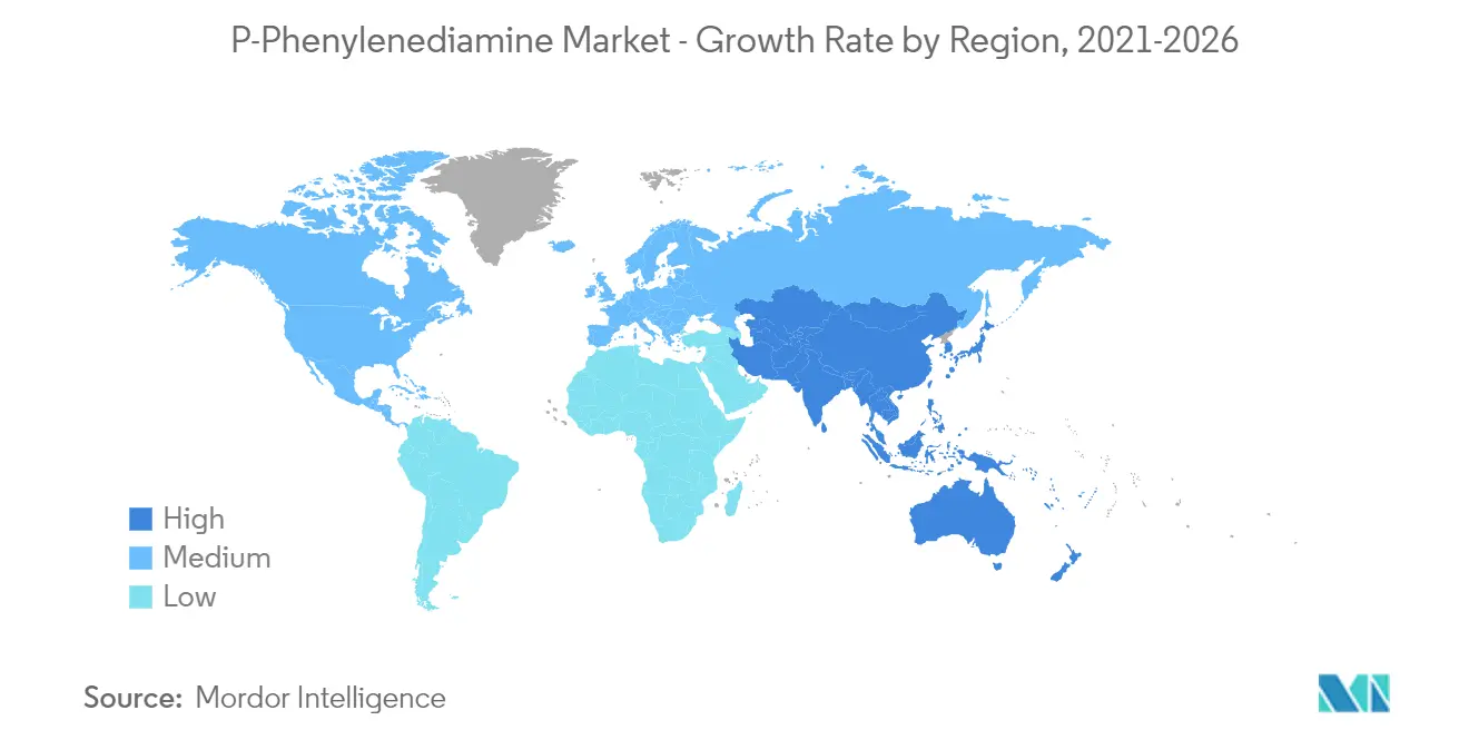 P-Phenylenediamine Market Trends P-Phenylenediamine Market Growth Rate By Region