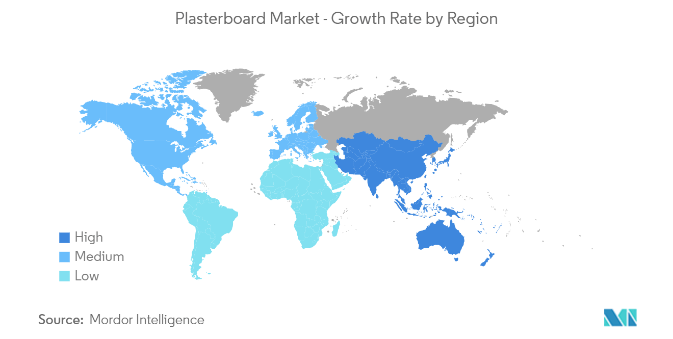Plasterboard Market Trends Plasterboard Market - Growth Rate by Region
