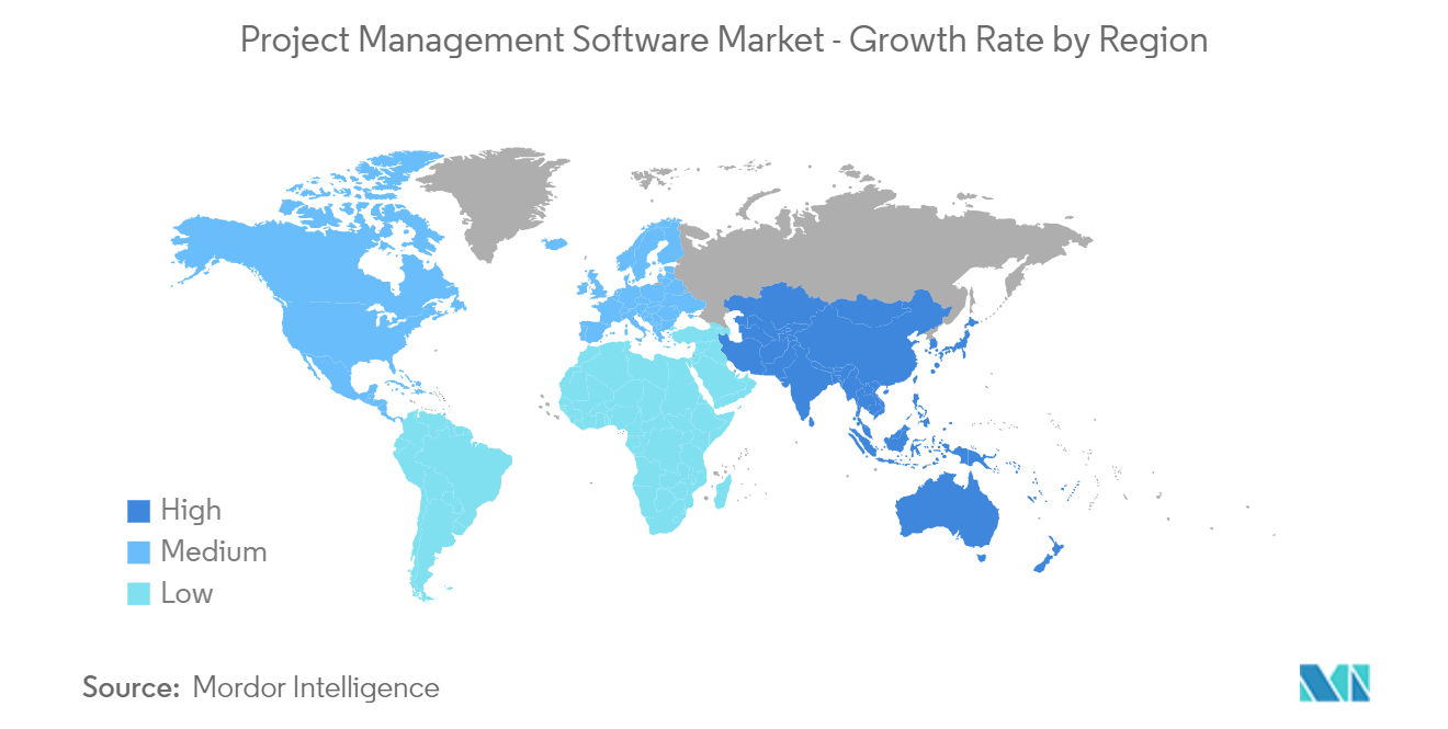 Project Management Software Market Trends Project Management Software Market - Growth Rate by Region