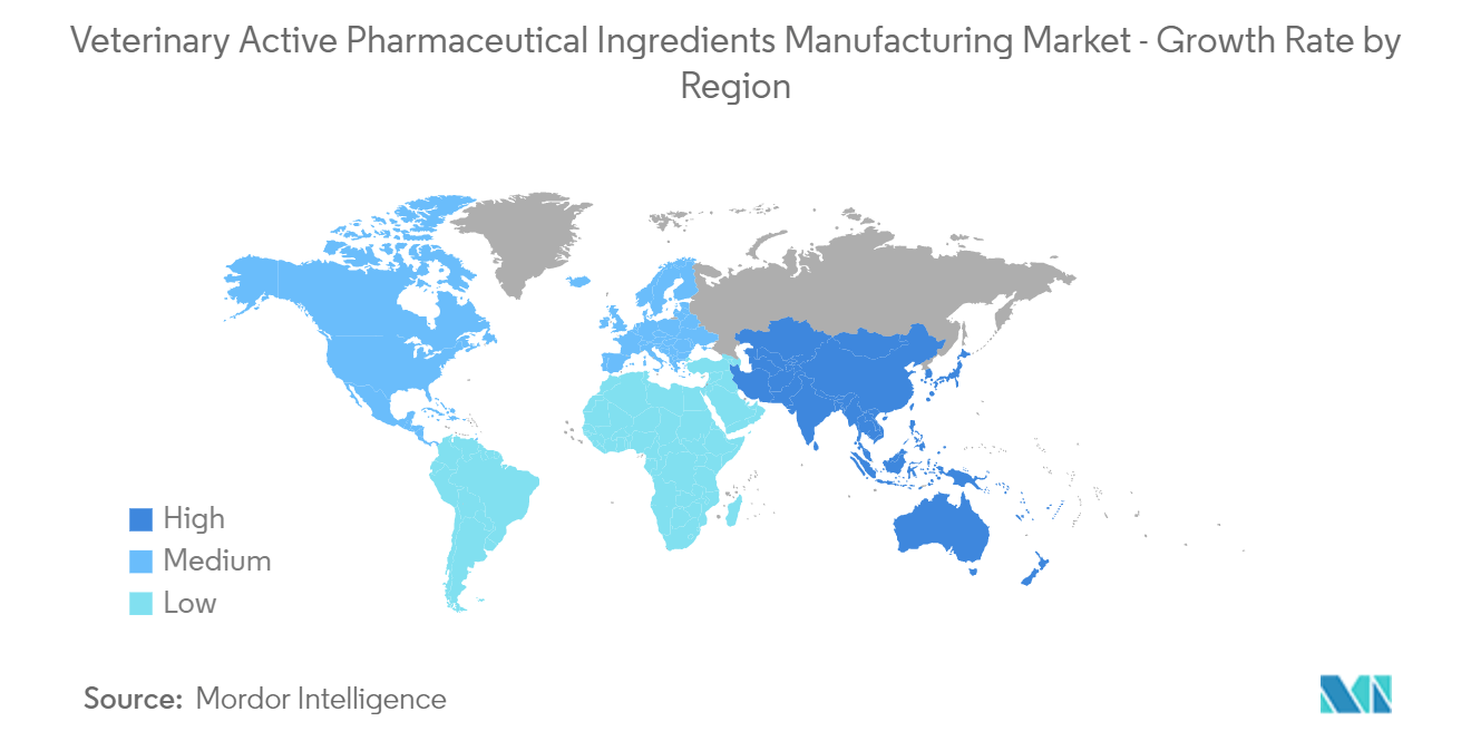 Veterinary Active Pharmaceutical Ingredients Manufacturing Market Trends Veterinary Active Pharmaceutical Ingredients Manufacturing Market - Ingredients Manufacturing Market - Growth Rate by Region